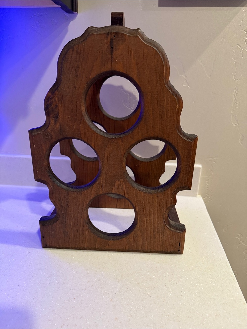 Wooden 4-Bottle Wine Rack - Vintage Style